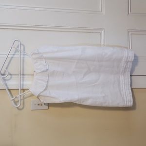 Loft white linen petite dress size 6underarm to underarm 18" and 25" length